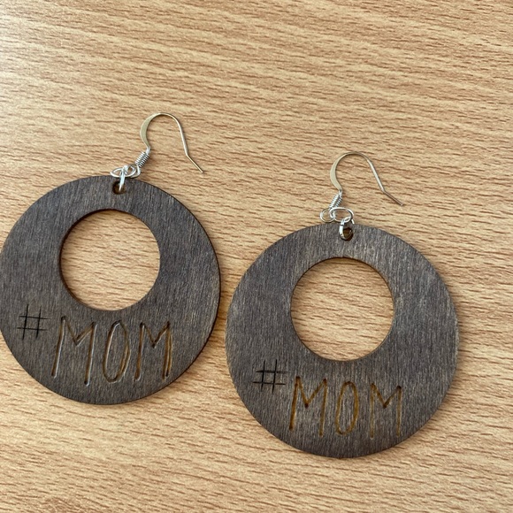 Wood Burned Earrings - Picture 6 of 6